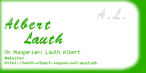 albert lauth business card